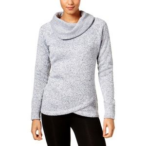 Ideology Cowl Neck Fleece Sweater